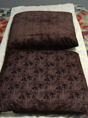 Plush Decorative Throw Pillows in Deep Purple - Set of 2
